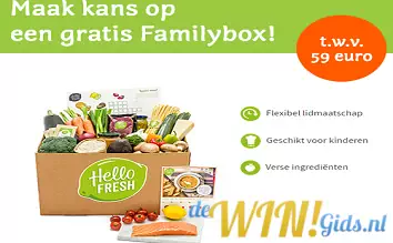 Win een HelloFresh box en prijzen. Familybox, Original Box of Veggie