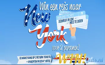 Win een reis naar New York of vliegtickets Amerika