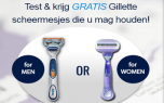 Win Gillette producten. Win Gillette scheermesjes of scheerset